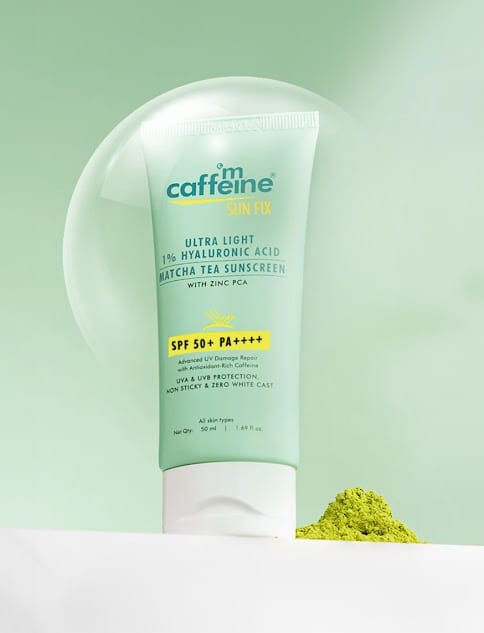 Sun Fix Ultra Light 1% Hyaluronic Acid Matcha Tea Sunscreen SPF 50+ PA++++