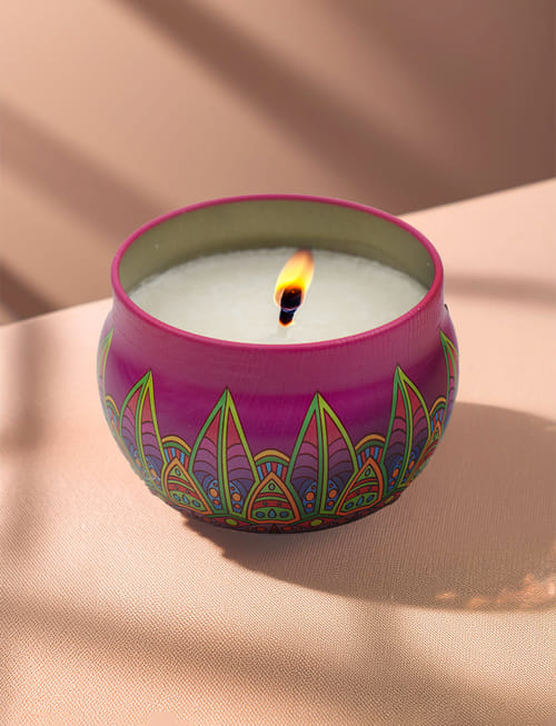 Decorative Candle Jar - Pink