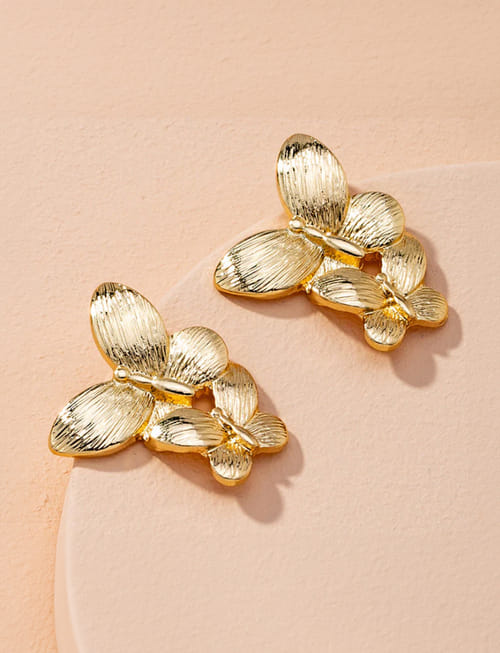 Gold Pin Earrings