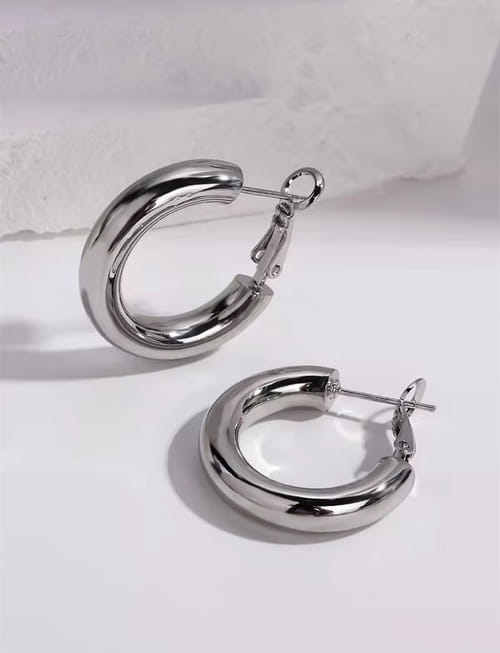 Silver Hoop Earrings