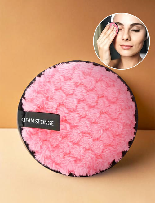 Makeup Cleansing Sponge Pink