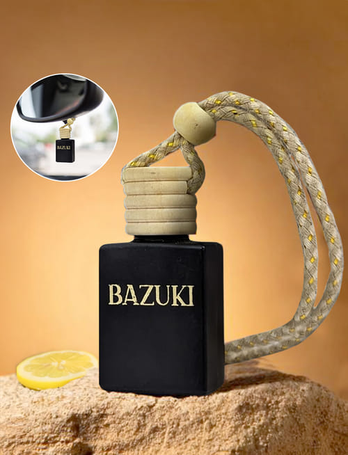 Lemon Hanging Car Freshner (Black Bottle)