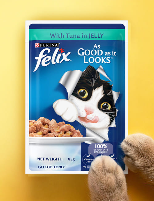 With Tuna In Jelly Cat Food
