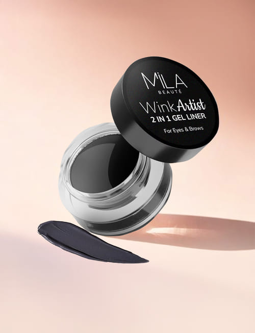 Wink Artist Gel Liner 2in1 With Brush Waterproof Eyeliner Upto 36hrs - Black