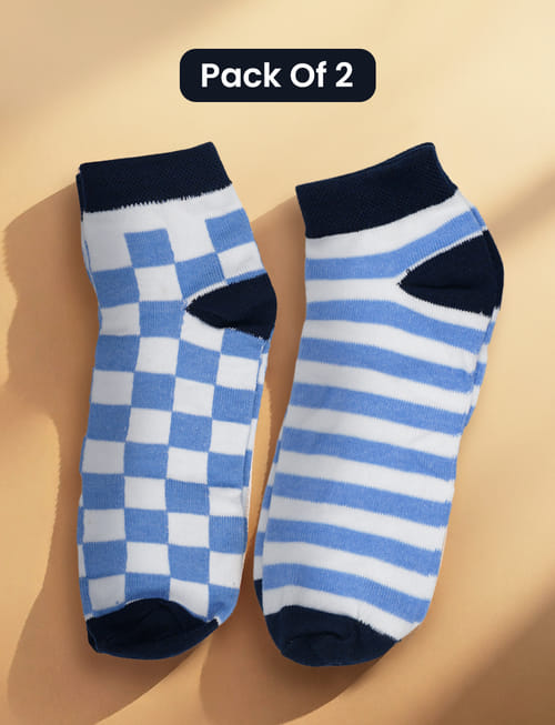 Blue & White Socks