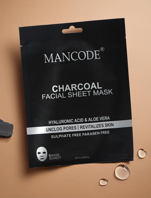 Charcoal Facial Sheet Mask | Unclog Pores & Revitalizes Sin