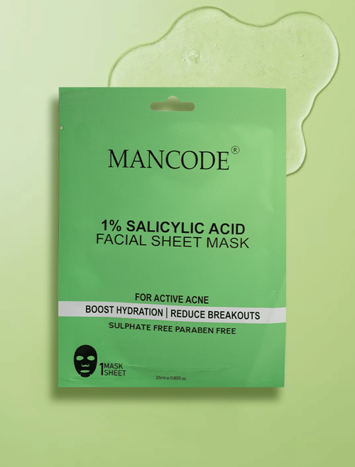 1% Salicylic Acid Facial Sheet Mask | Boost Hydration & Reduce Breakouts 1% Salicylic Acid Facial Sheet Mask | Boost Hydration & Reduce Breakouts