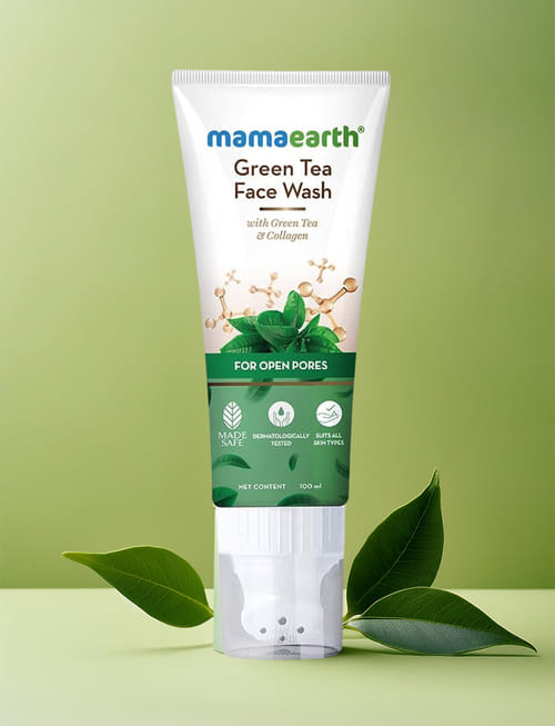 Green Tea Face Wash With Green Tea & Collagen For Open Pores
