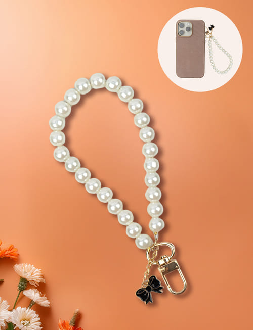 Black Bow Phone Charm
