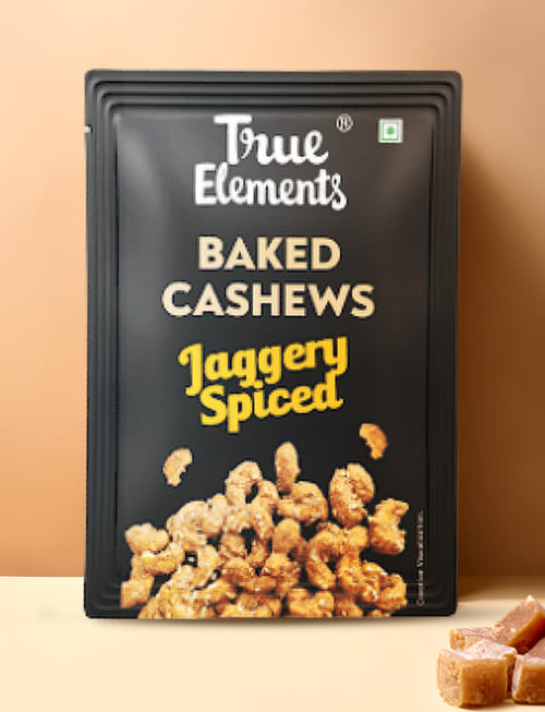 Baked Cashews Jaggery Spiced
