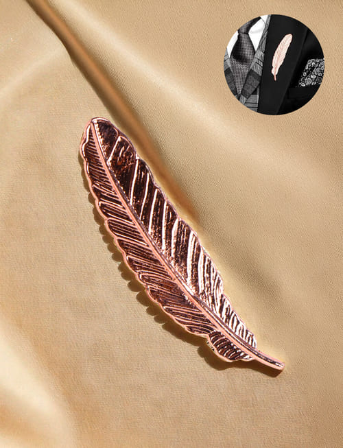 Lapel Pin Rose Gold Feather 1169Z_59