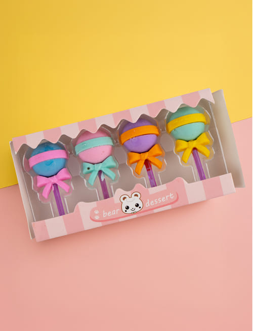 Cute Donut Ice Cream Erasers | Set Of 4