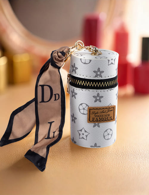 Mini Lipstick Case With Keychain