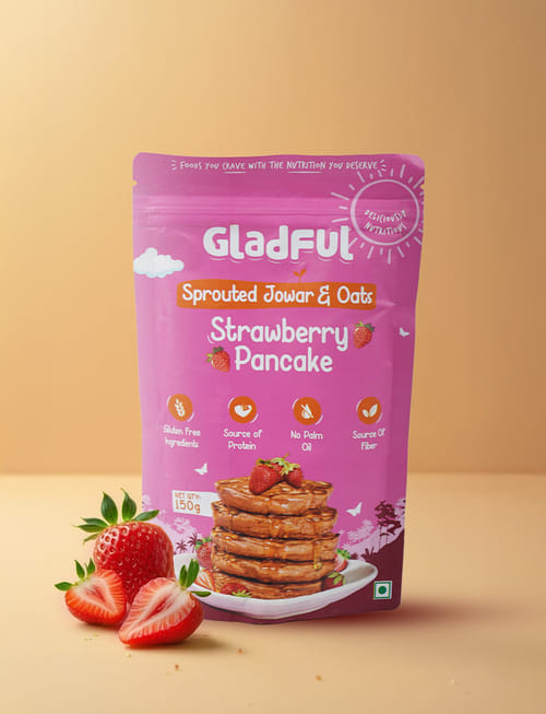 Strawberry Pancakes With Jowar And Oats Strawberry Pancakes With Jowar And Oats