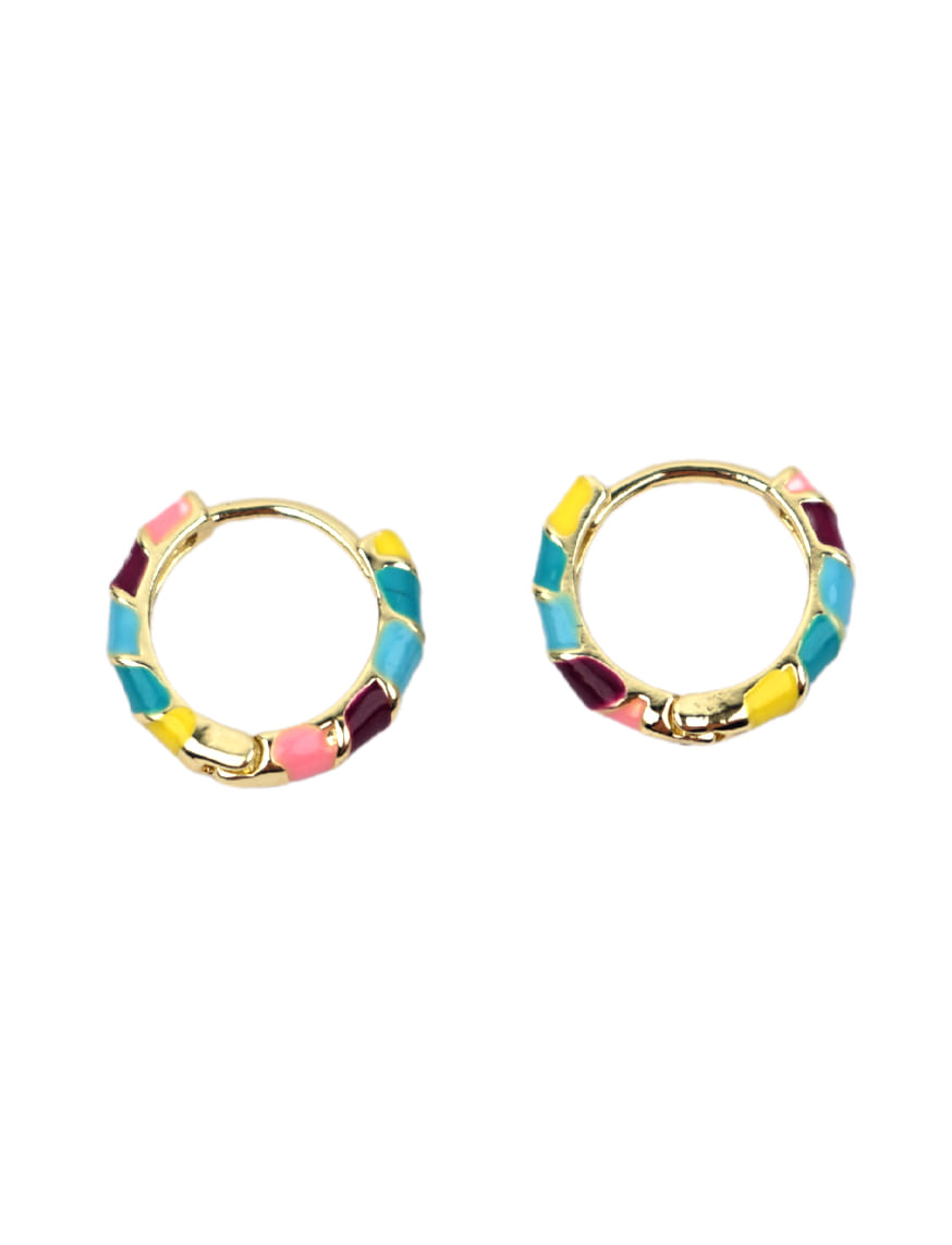Rainbow Charm Hoops Earrings – thumbnail 2