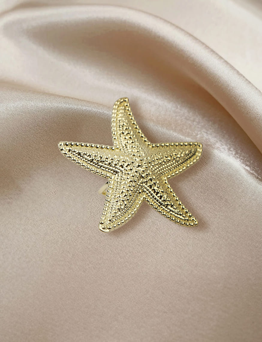 Stardust Charm Gold Ring