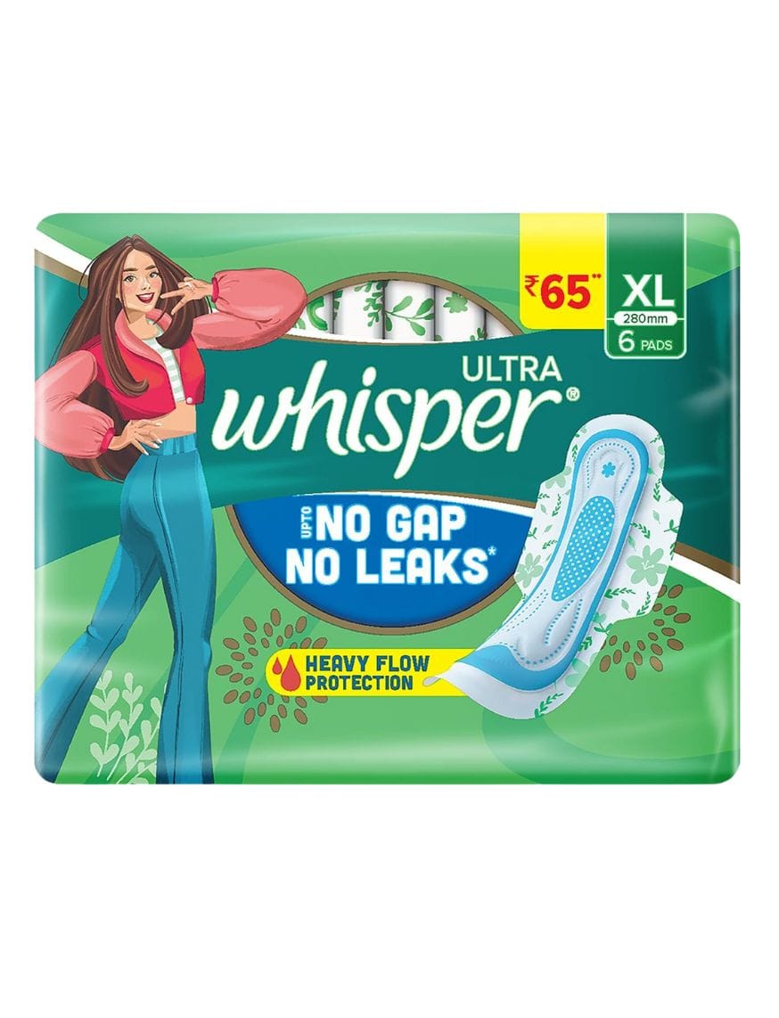 Whisper Ultra XL – No Gap No Leaks Sanitary Pads