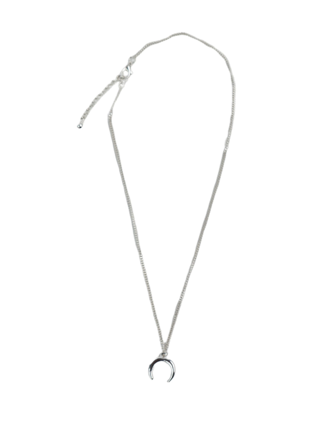 Crescent Charm Necklace- Silver – thumbnail 2