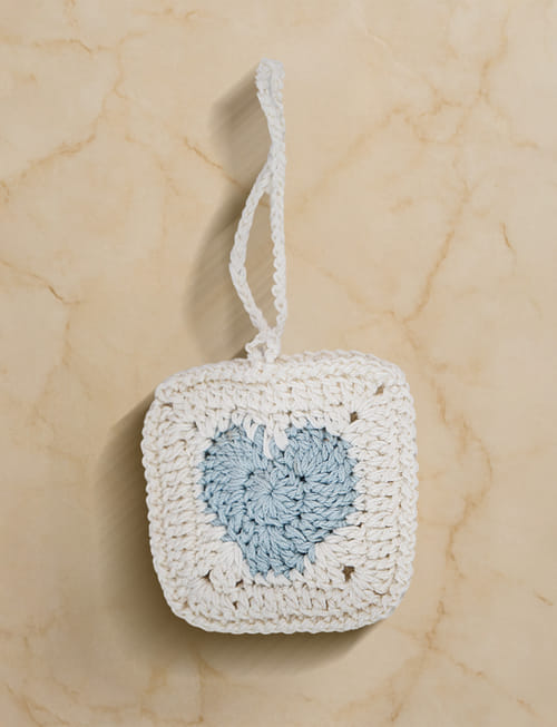 Crochet Heart Airpod Cover Blue Crochet Heart Airpod Cover Blue