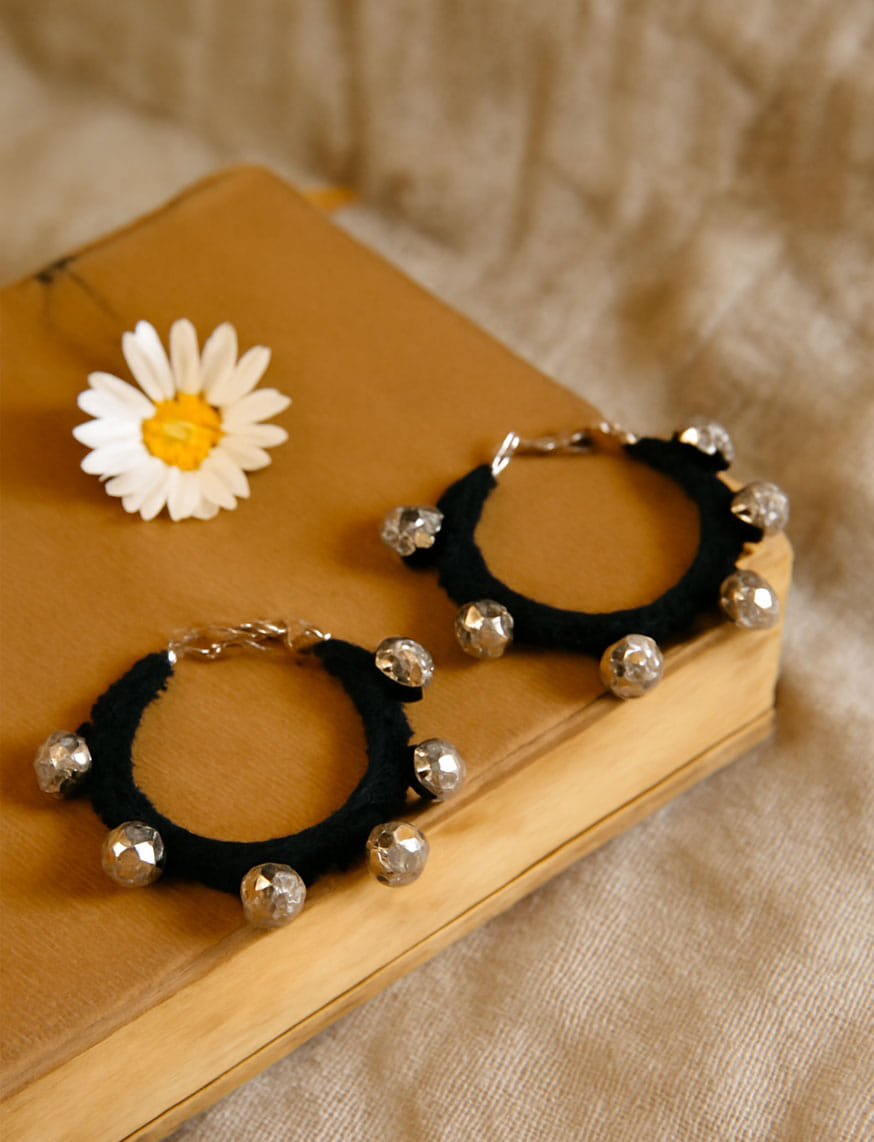 Crochet Black Earrings