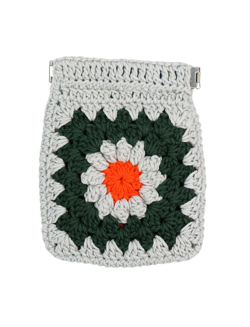 Crochet Pouch Green – thumbnail 2