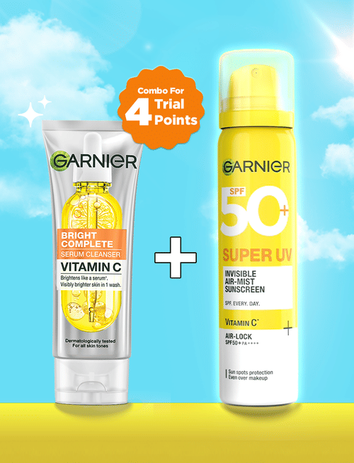 Garnier Glow & Protect Combo - Serum Cleanser + Invisible UV Mist