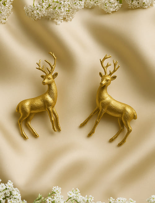 Golden Deer Earrings