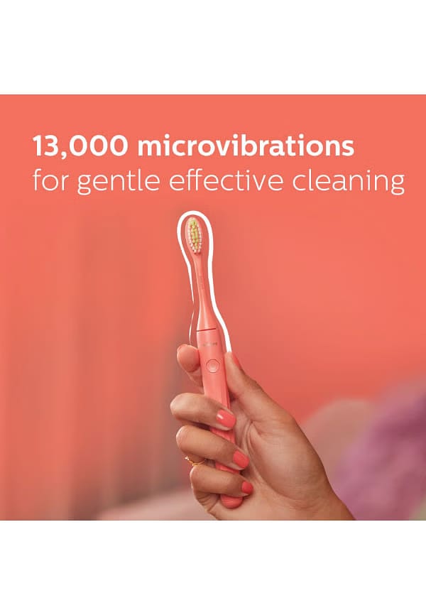 One Electric Toothbrush By Sonicare - Micro Vibrations, Soft Bristles - Miami Coral – thumbnail 2