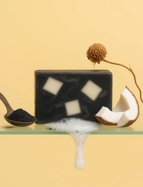 Deep Cleansing Bathing Bar With Coconut + Activated Charcoal