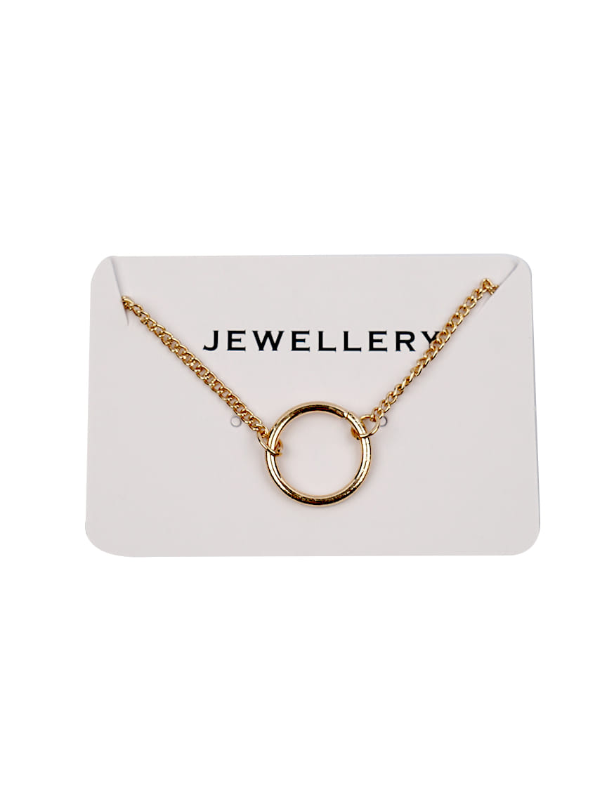 Circle Pendant Necklace- Golden – thumbnail 2