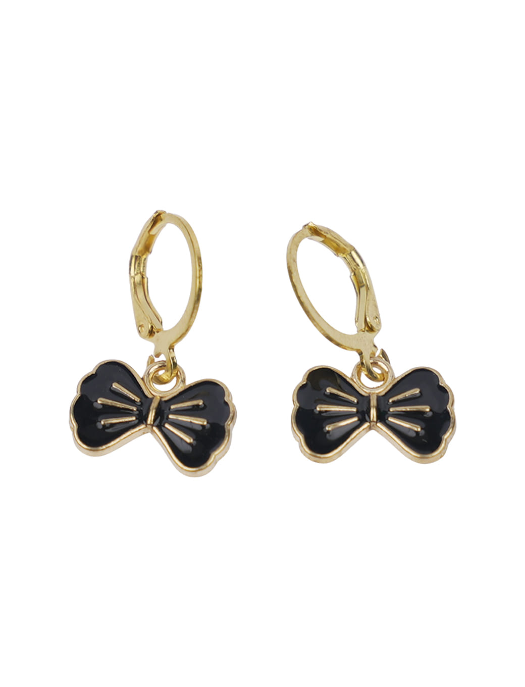 Black Bow Charm Earrings – thumbnail 2
