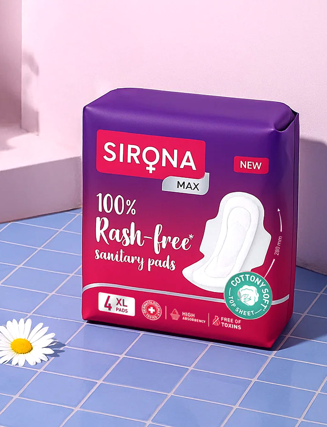 100% Rash-Free Sanitary Pad (XL)