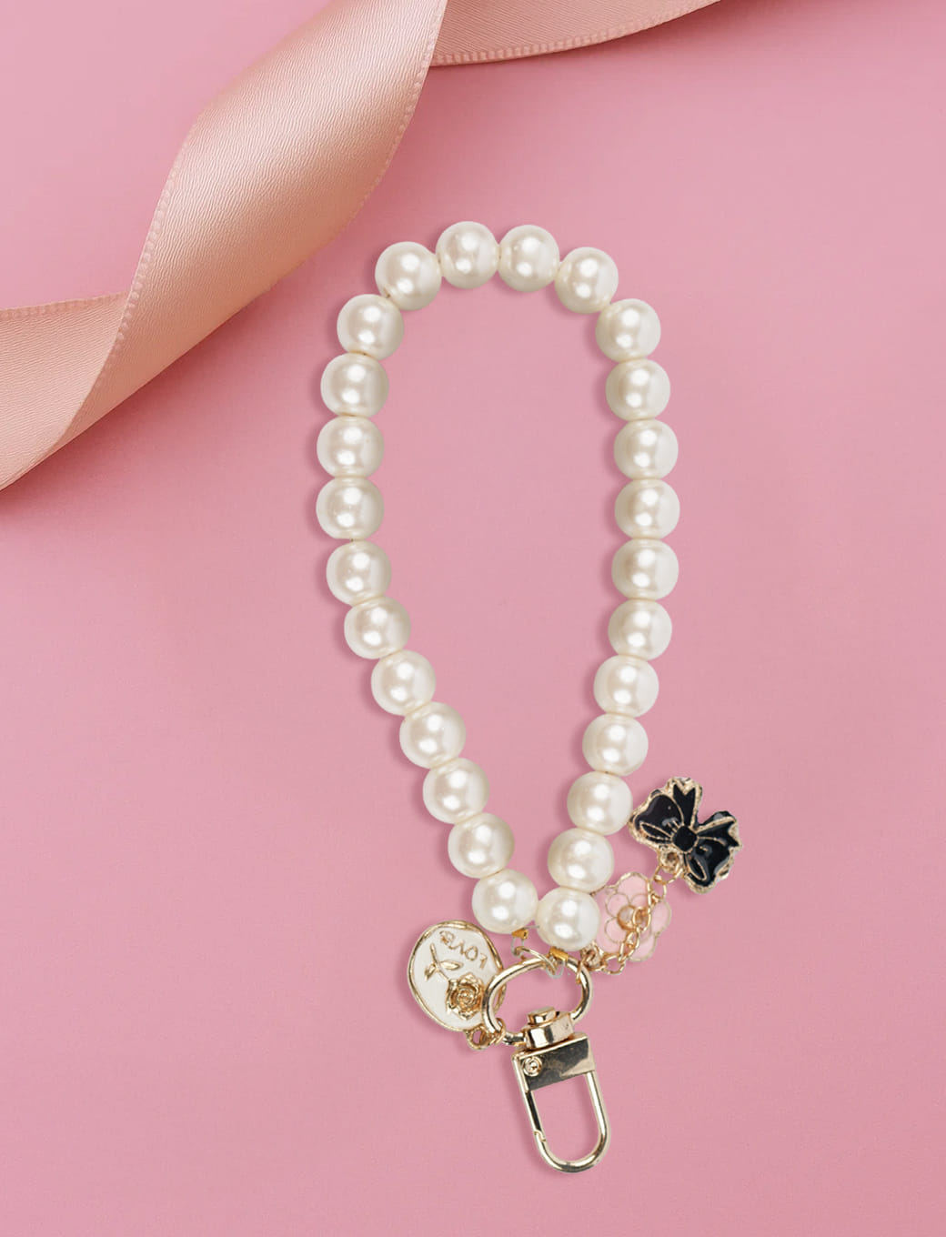 White Pearl Phone Charm