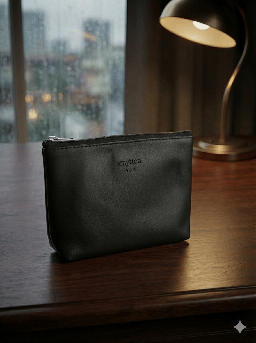 Vegan Leather Pouch - Black