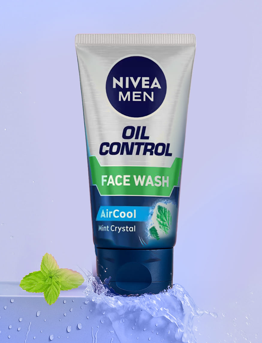 Men Air Cool Oil Control - Face Wash With Mint Crystal