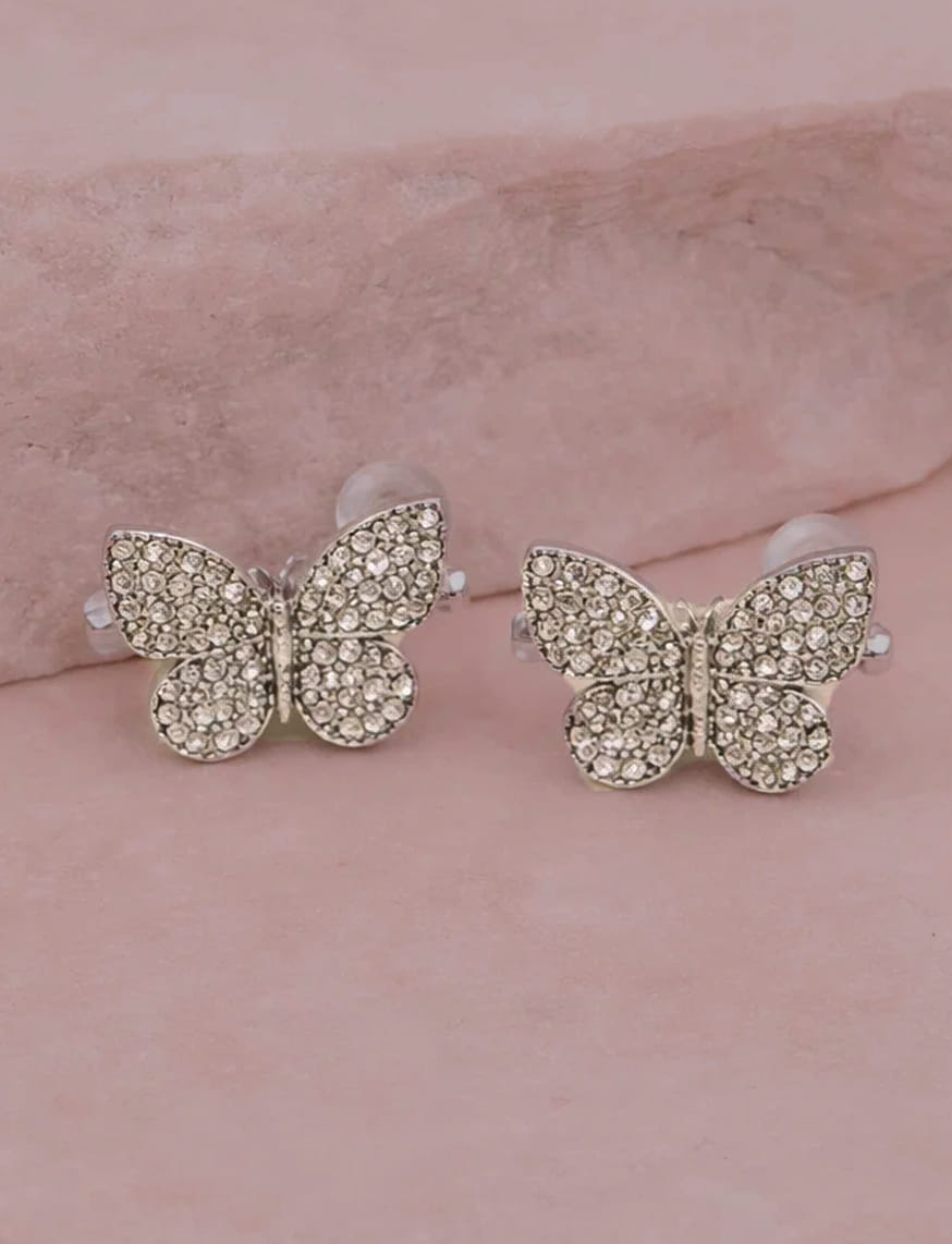 Crystal Butterfly Studs Earrings