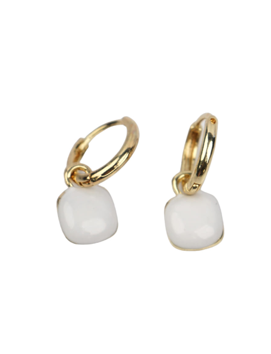 White Cube Chic Hoops Earrings – thumbnail 2