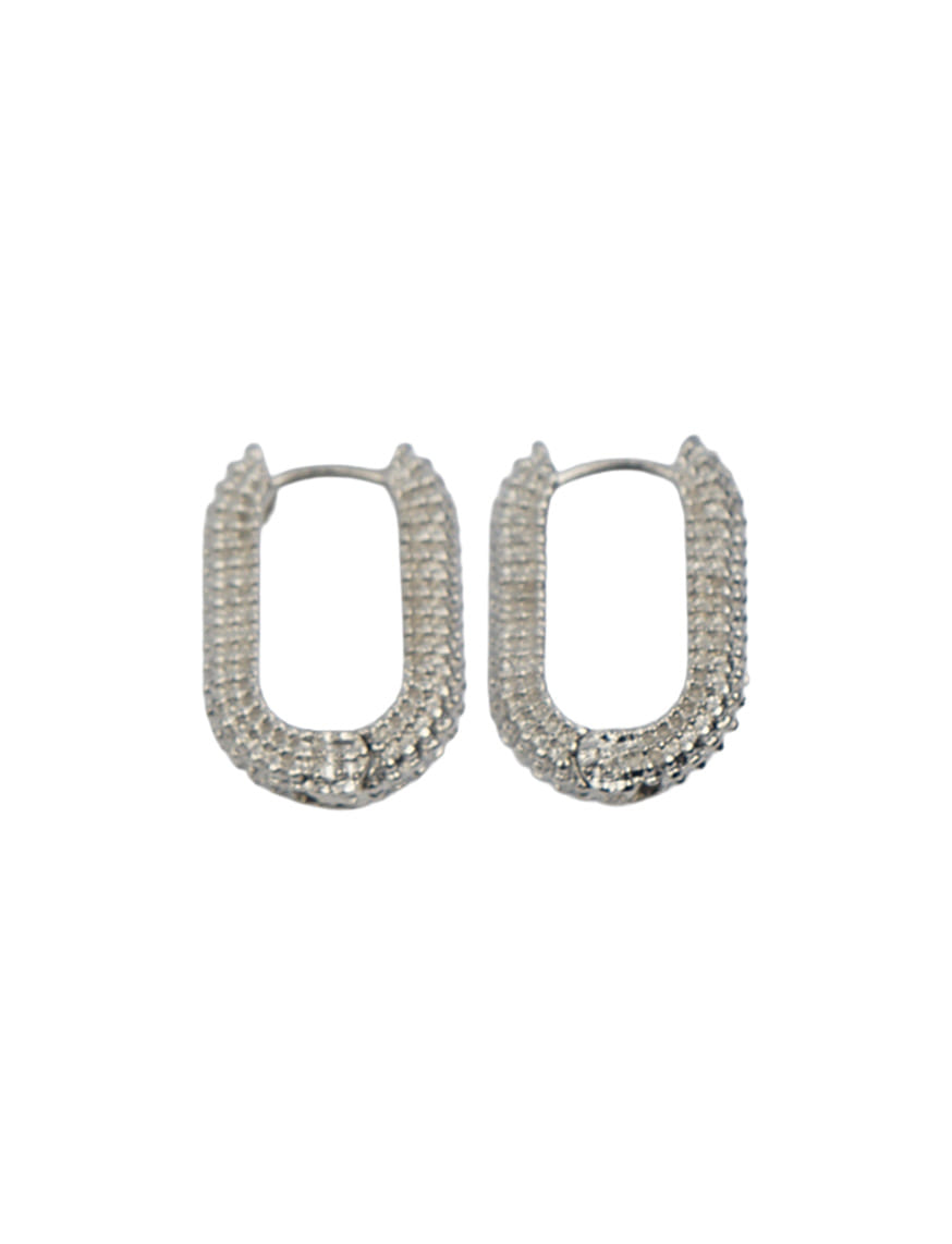 Silver Orbit Charms Hoops Earrings – thumbnail 2