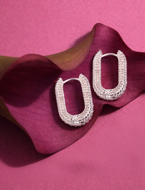 Silver Orbit Charms Hoops Earrings Silver Orbit Charms Hoops Earrings