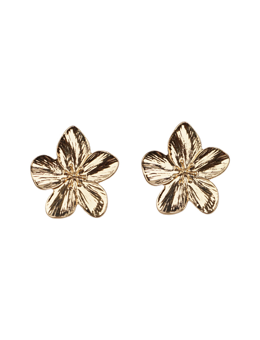 Gold Flora Pin Earrings – thumbnail 2