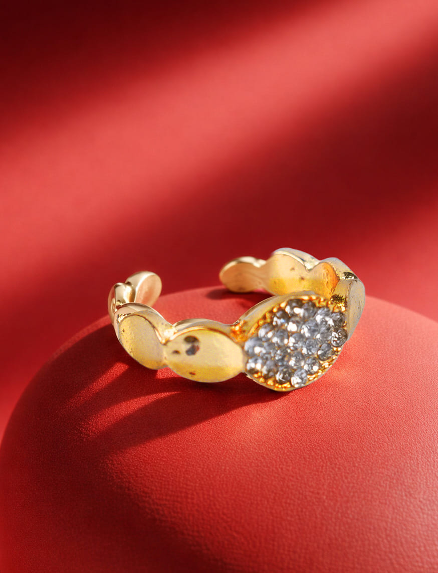 Adjustable Gold Enchanted Ripple Ring