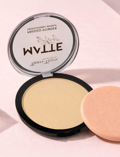 Matte Stay Pressed Powder Professional Makeup Compact - Shade 02