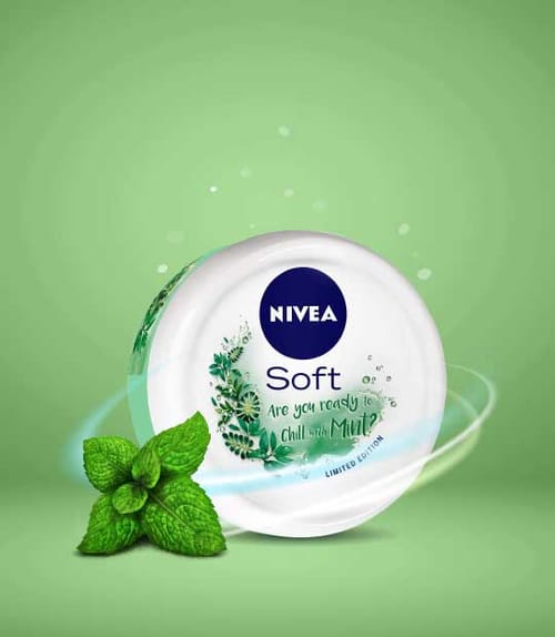 Soft Light Moisturizing Cream Chilled Mint Fragrance With Vitamin E & Jojoba Oil