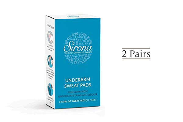 Sirona Underarm Sweat Pads (12 Pads) - Armpit Sweat Pads