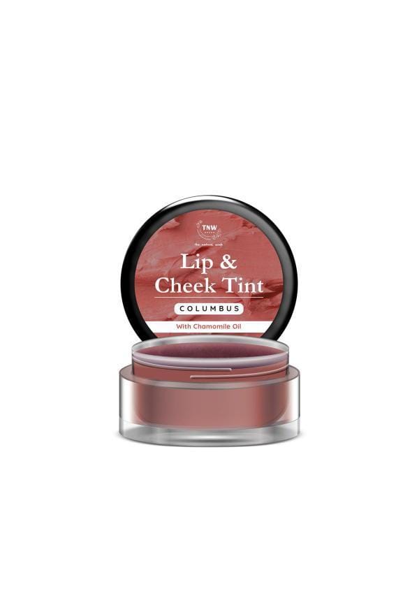 Columbus Lip & Cheek Tint | With Chamomile Oil & Castor Oil | For lips, cheeks, & eyelids | For a natural makeup look | 5g