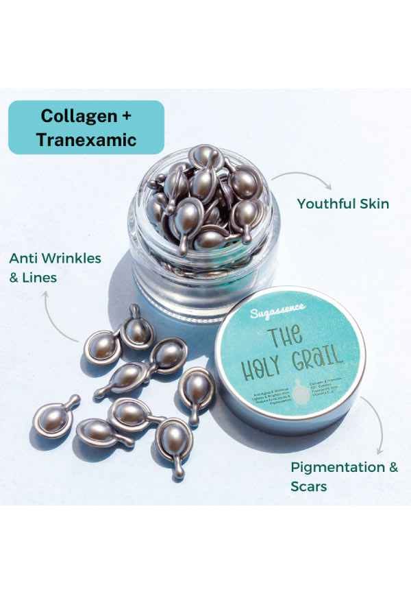 The Holy Grail – Youthful Capsule Serum for Anti Aging, Wrinkles, Fine Lines, Pigmentation, Scars - Tranexamic Acid, Vitamin C, and Collagen – thumbnail 2
