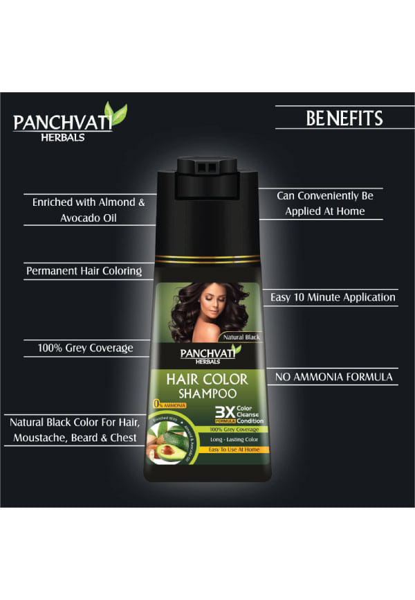 Natural Black Hair Color Shampoo 3X Formula - Color, Cleanse & Conditing – thumbnail 3