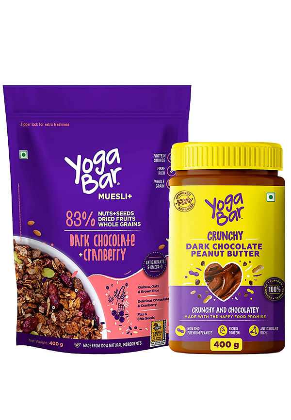 Yogabar Dark Chocolate Peanut Butter and Muesli Combo