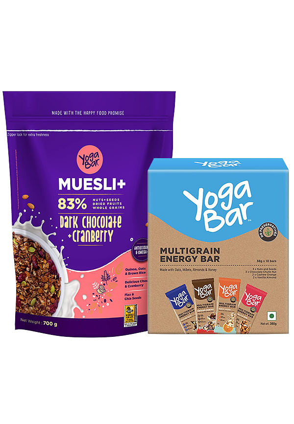 Buy Yogabar Muesli Combo of 2-Dark Chocolate & Cranberry - Fruits & Nuts