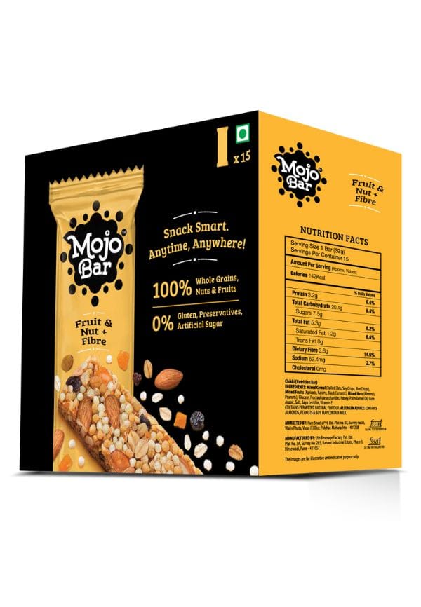 Fruit & Nut and Fibre Energy Bar, 32 gms (Pack of 6)